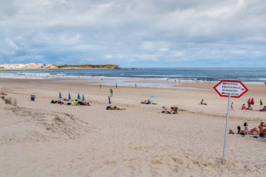 Cova da Alfarroba beach in Peniche, Portugal.