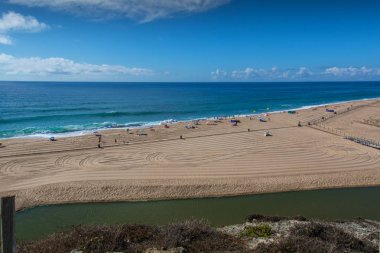 Foz do Sizandro beach in Silveira, Portugal.