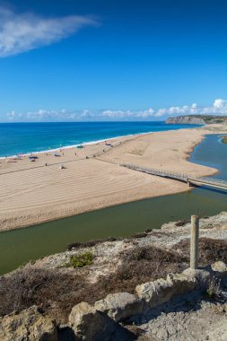 Foz do Sizandro beach in Silveira, Portugal.
