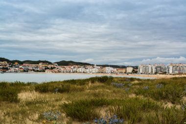 Sao Martinho do Porto beach in Sao Martinho do Porto, Portugal.