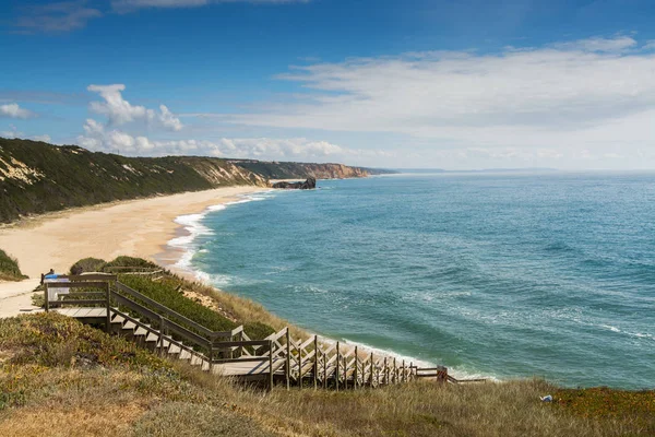 Пляж Polvoeira в Алькобакале, Португалия . — стоковое фото
