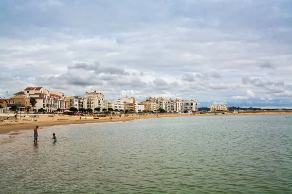 Sao Martinho do Porto beach in Sao Martinho do Porto, Portugal.
