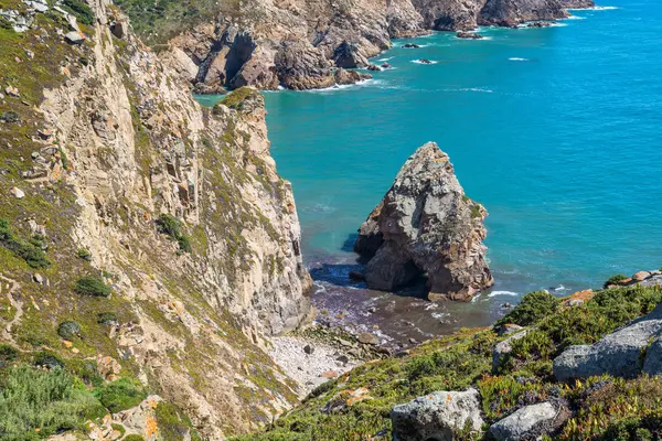 Riba da Cabra beach in Sintra, Portugal.