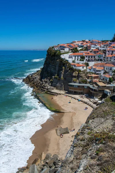 Azenhas do Mar beach in Azenhas do Mar, Portugal.