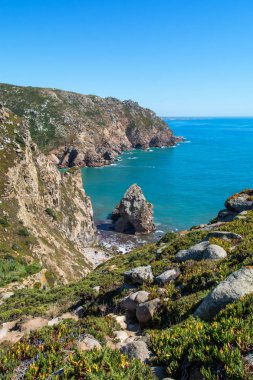 Riba da Cabra beach in Sintra, Portugal.