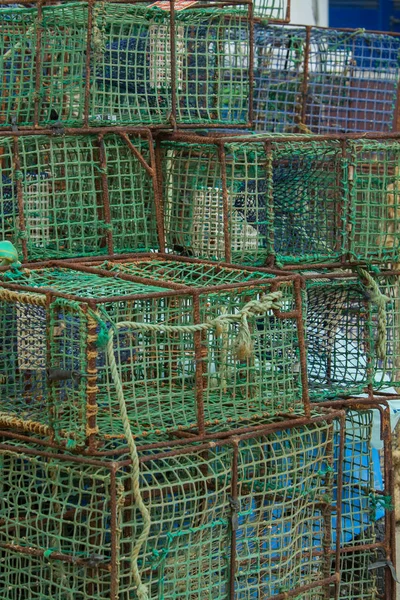 Engradados para a pesca de alimentos do mar — Fotografia de Stock