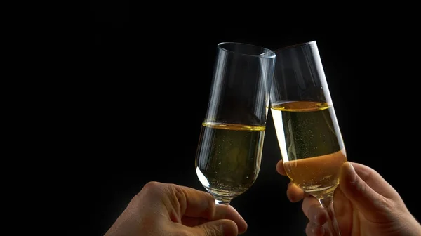 Brinde copos de champanhe — Fotografia de Stock