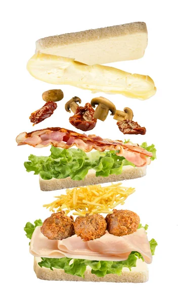 Openen van zwevende sandwich — Stockfoto