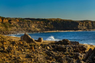 Coxos beach in Ericeira village, Portugal.