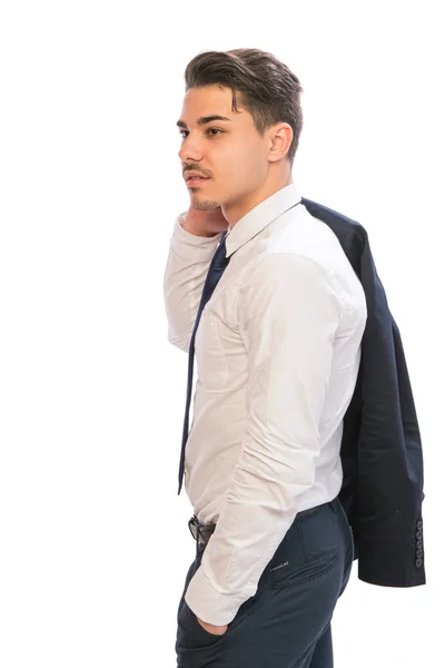 Jonge zakenman in pak — Stockfoto