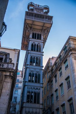 Santa Justa elevator şehir Lizbon