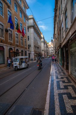 Lizbon şehir merkezi manzarası