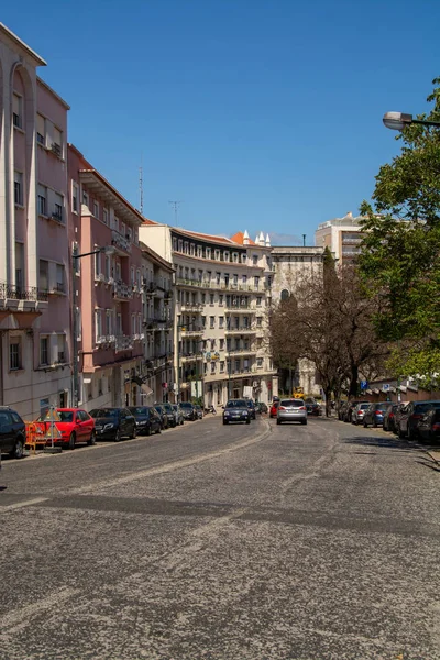 Lisboa Portugal Mayo 2018 Vista Avenida Dom Pedro Lisboa Lisboa —  Fotos de Stock