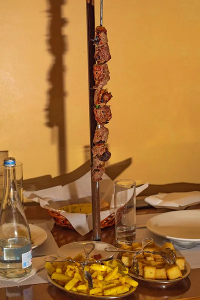 Bastoncino di carne dell'isola di Madeira in Portogallo — Foto Stock