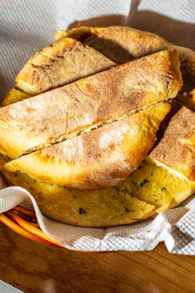 Bolo do Caco from Madeira Island in Portugal — Stock Photo, Image