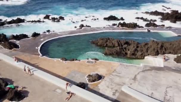 Madeira Portugal Noviembre 2019 Piscinas Naturales Porto Moniz Isla Madeira — Vídeos de Stock