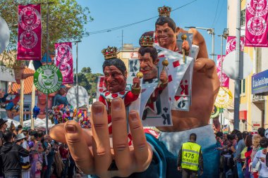 Torres Vedras, Portekiz. 23 Şubat 2020. Torres Vedras Portekiz 'de karnaval geçidi.