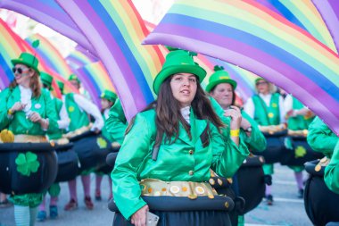 Torres Vedras, Portekiz. 23 Şubat 2020. Torres Vedras Portekiz 'de karnaval geçidi.