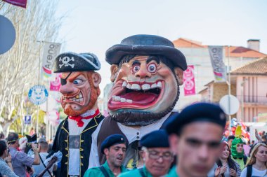 Torres Vedras, Portekiz. 23 Şubat 2020. Torres Vedras Portekiz 'de karnaval geçidi.