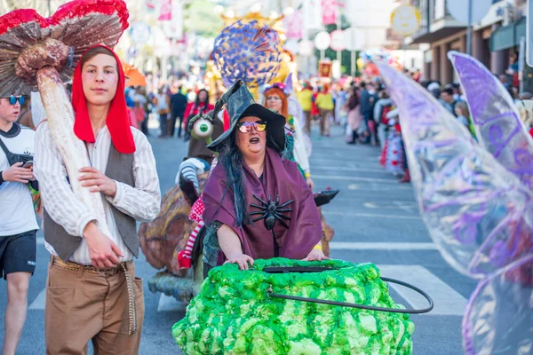 Torres Vedras Portugal Februari 2020 Carnavalsoptocht Torres Vedras Portugal — Stockfoto