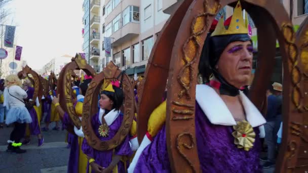 Torres Vedras Portugal Febrero 2020 Desfile Carnaval Torres Vedras Portugal — Vídeo de stock