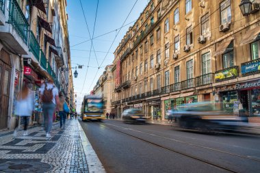 Lizbon, Portekiz. 05 Mart 2020. Lizbon şehir merkezi manzarası