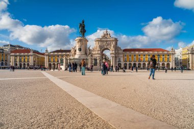 Lizbon, Portekiz. 05 Mart 2020. Lizbon şehir merkezi manzarası