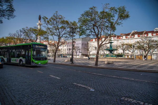 Lisbona Portogallo Marzo 2020 Vista Del Centro Lisbona — Foto Stock