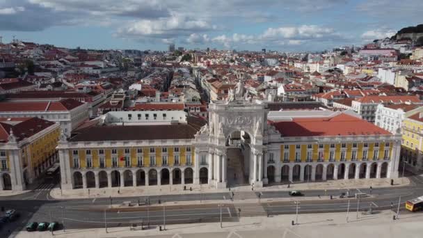 Blick Auf Die Innenstadt Von Lissabon — Stockvideo