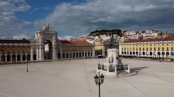 Utsikt Över Centrala Lissabon — Stockvideo