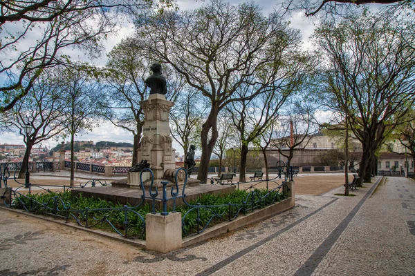 Λισαβόνα Πορτογαλία Μαρτίου 2020 Άποψη Του Sao Pedro Alcantara Στη — Φωτογραφία Αρχείου