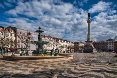 Lizbon, Portekiz. 25 Mart 2020. Lizbon şehir merkezi manzarası