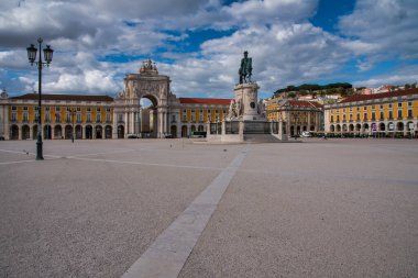 Lizbon, Portekiz. 25 Mart 2020. Lizbon şehir merkezi manzarası