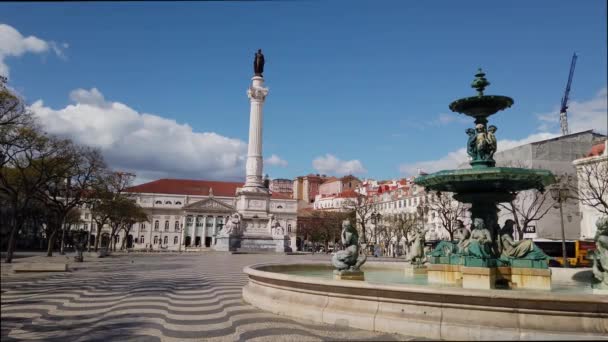 葡萄牙里斯本 April 2020 里斯本市中心景观 — 图库视频影像