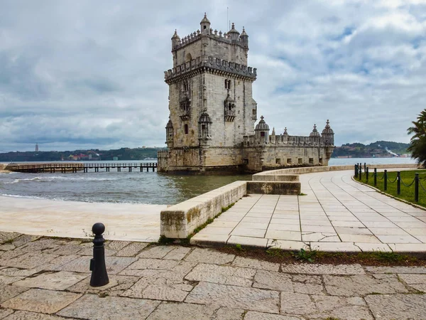 葡萄牙里斯本 April 2020 葡萄牙里斯本Belem区Belem塔视图 — 图库照片