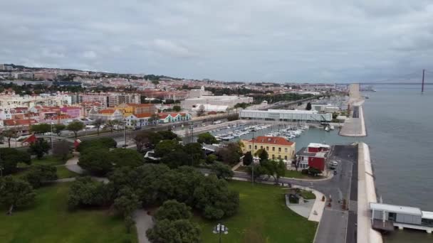 Vista Del Barrio Belem Lisboa Portugal — Vídeos de Stock