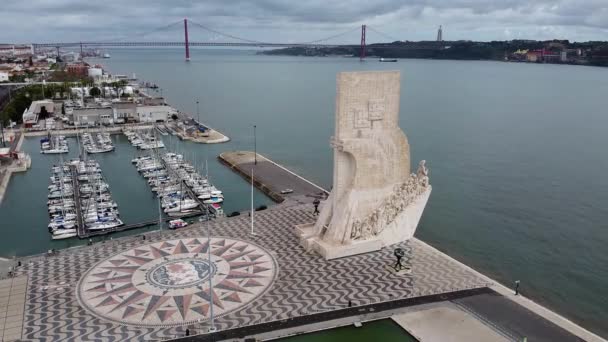 Vista Torre Belem Distrito Belem Lisboa Portugal — Vídeos de Stock