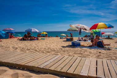 Setubal, Portekiz. 24 Mayıs 2019. Alentejo Portekiz 'deki Comporta Plajı 