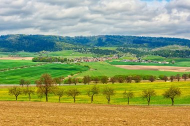 renkli kırsal manzara