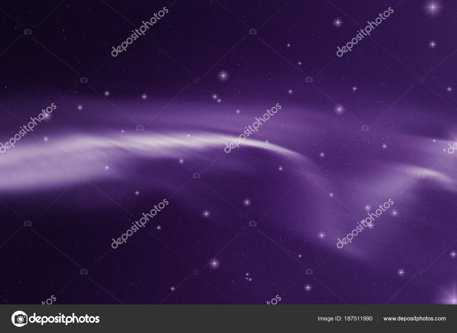 Concept Ultra Violet Abstrait Aurores Boréales Sur Ciel