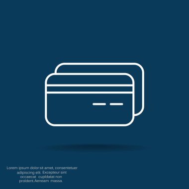 Plastik kart basit web simgesi