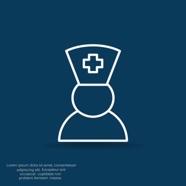Hemşire siluet web simgesi