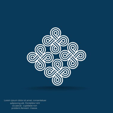 Eğrisi simetrik şekiller desen