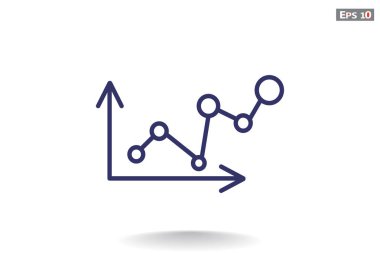 Eğri çizgi grafik simgesini