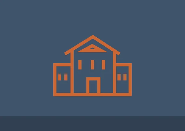 Schoolhouse web значок — стоковий вектор