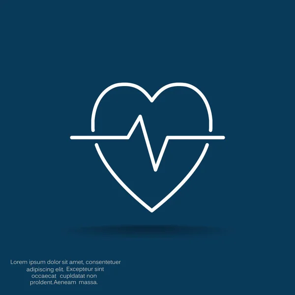 Απλή εικόνα με το σύμβολο Καρδιολογίας — Διανυσματικό Αρχείο