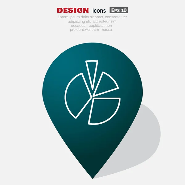 Pourcentage concept rond icône web — Image vectorielle