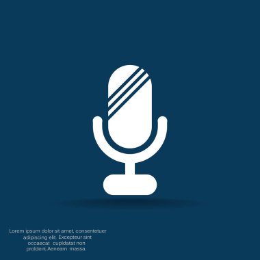 Basit mikrofon web simgesi