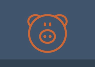 Domuz kafa basit web simgesi