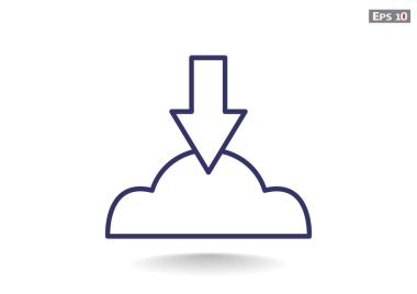 Bulut dosya download simgesi